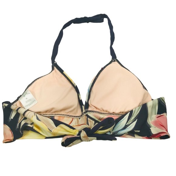 Kona Sol Womens Size Medium Removable Padding Halter Bikini Swim Top Floral NWOT - Picture 2 of 12